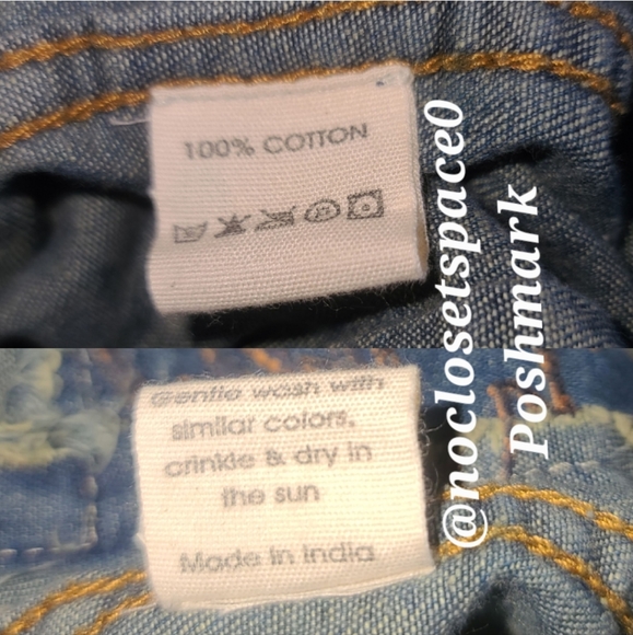 New Magnolia Pearl Love Applique Overalls Woodstock 039 Overall Denim Jean Jeans - Picture 14 of 17